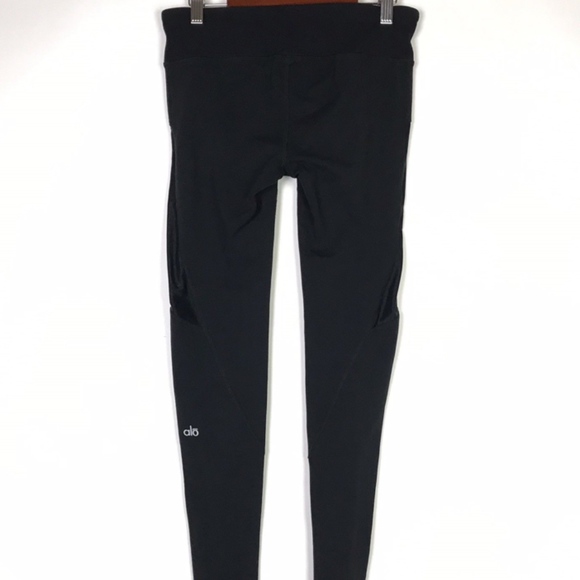ALO Yoga Pants - Alo Yoga Leggings Black Mesh Panel S